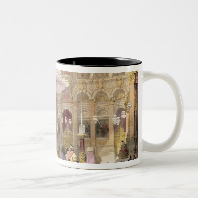 Caneca De Café Em Dois Tons Igreja grega do Sepulchre santamente, Jerusalem, (Direita)