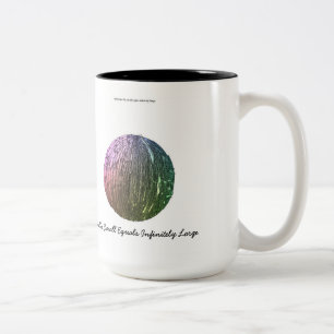 Caneca De Café Em Dois Tons Iguais Infinitesimally pequenos infinita grandes