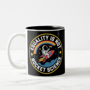 Caneca De Café Em Dois Tons Igualdade Lgbt Não é Ciência de Foguetes Orgulho A