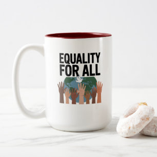 Caneca De Café Em Dois Tons Igualdade Para Todos – Dia dos Direitos Humanos 20