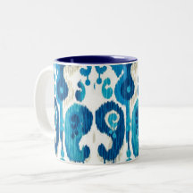 Ikat Mug Blue Paisley