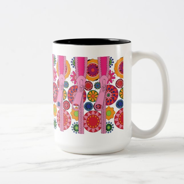 Caneca De Café Em Dois Tons Ikea Zippers Pink Mug (Direita)
