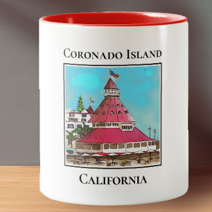 Caneca De Café Em Dois Tons Ilha Coronado na Califórnia