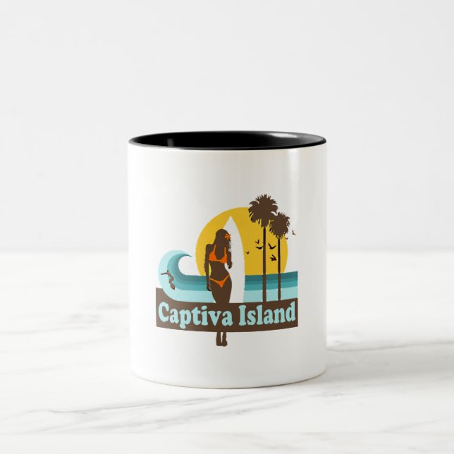 Caneca De Café Em Dois Tons Ilha de Captiva (Centro)