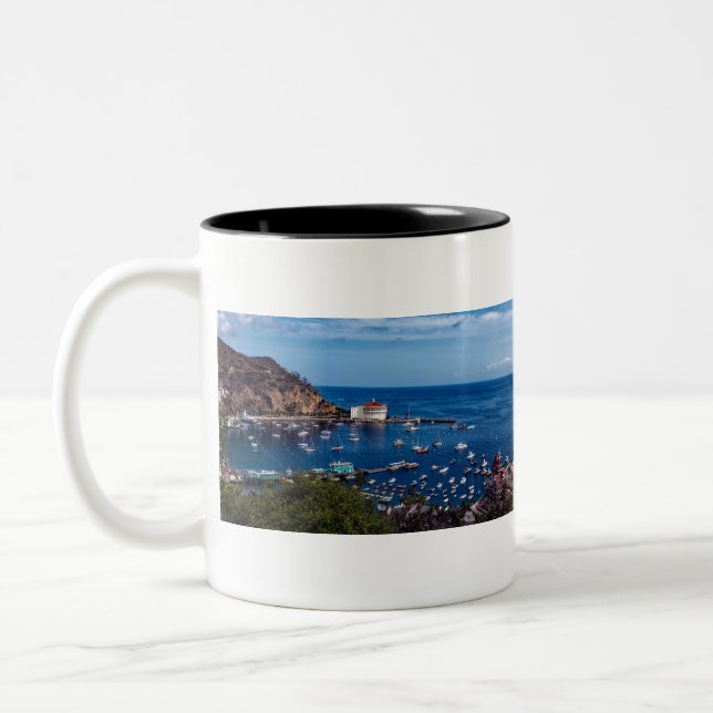 Caneca De Café Em Dois Tons Ilha de Catalina (Esquerda)