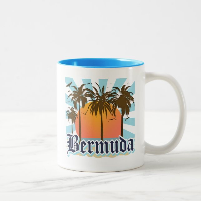 Caneca De Café Em Dois Tons Ilha de lembranças de Bermuda (Direita)
