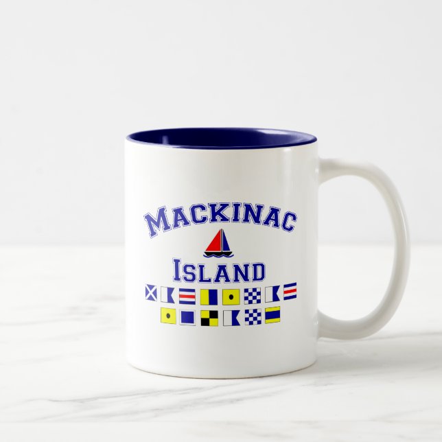 Caneca De Café Em Dois Tons Ilha de Mackinac (Direita)