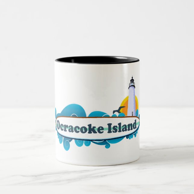 Caneca De Café Em Dois Tons Ilha de Ocracoke (Centro)