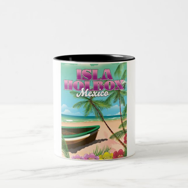 Caneca De Café Em Dois Tons Ilha Holbox México (Centro)