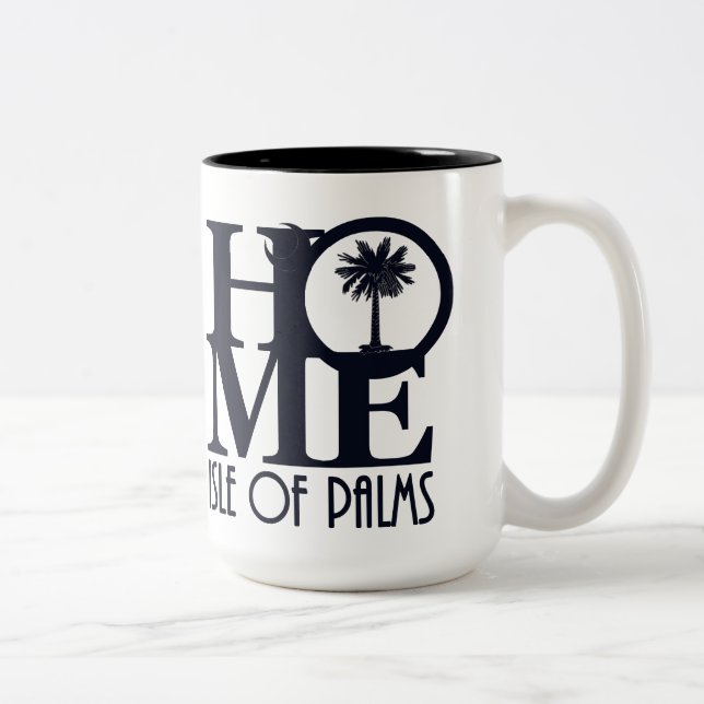 Caneca De Café Em Dois Tons Ilha HOME de Palms 15oz (Direita)