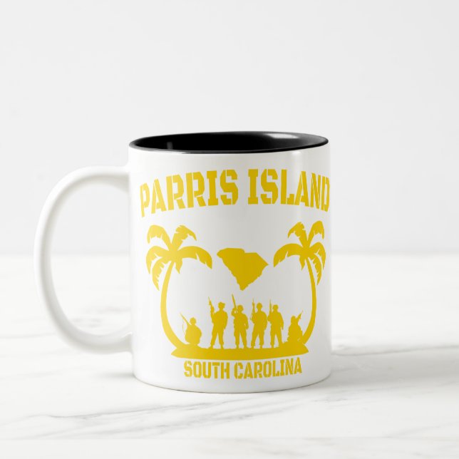 Caneca De Café Em Dois Tons Ilha Parris Carolina do Sul (Esquerda)