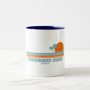 Caneca De Café Em Dois Tons Ilhas Cumberland Georgia Sun Palm Trees