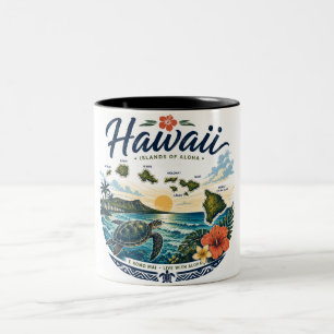 Caneca De Café Em Dois Tons Ilhas Havaí