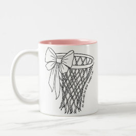 Caneca De Café Em Dois Tons I'll Always Be Your Biggest Fan Basketball Bow