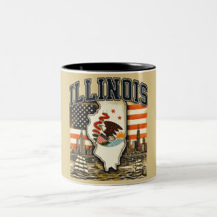 Caneca De Café Em Dois Tons Illinois