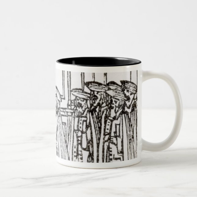 Caneca De Café Em Dois Tons Iluminando o Menorah (Direita)