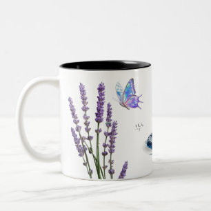 Caneca De Café Em Dois Tons Iluminar Flor de Pêssego Botânico Minimalista