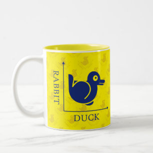 Caneca De Café Em Dois Tons Ilusão do Coelho do Pato