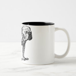 Caneca De Café Em Dois Tons Ilustração da Raça Bulldog em Duas Cores