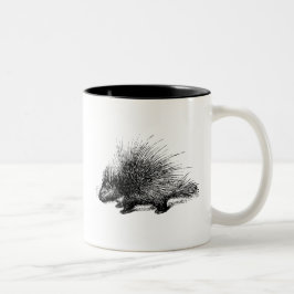 Caneca De Café Em Dois Tons Ilustração da safra Porcupine