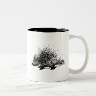Caneca De Café Em Dois Tons Ilustração da safra Porcupine