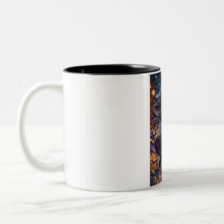 Caneca De Café Em Dois Tons Ilustração de Anime Menina Bruxa Halloween