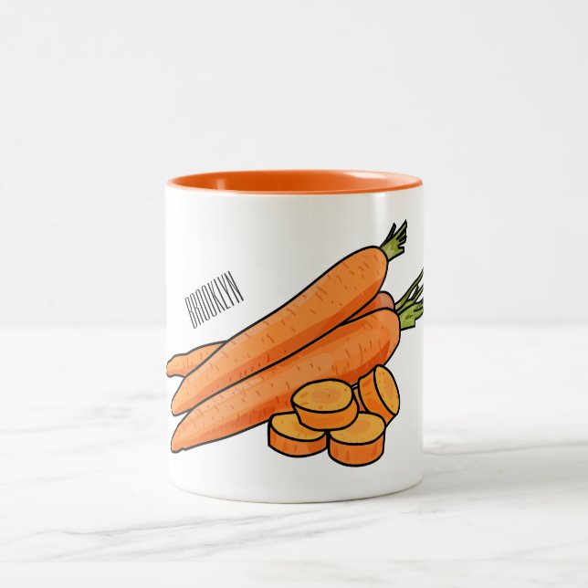 Caneca De Café Em Dois Tons Ilustração de desenho animado (Centro)