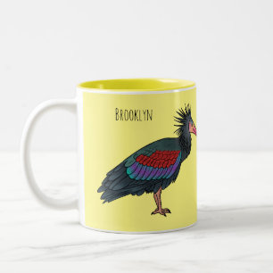 Caneca De Café Em Dois Tons ilustração de desenho animado de aves do Bibis nor