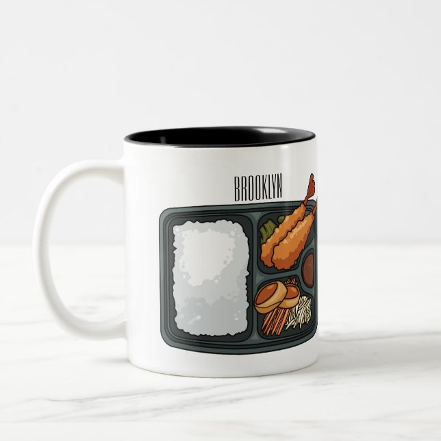 Caneca De Café Em Dois Tons Ilustração de desenho animado de Bento (Esquerda)