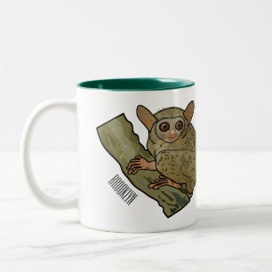 Caneca De Café Em Dois Tons Ilustração de desenho animado de Tarsier