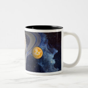 Caneca De Café Em Dois Tons Ilustração de Dia das Bruxas de um artista