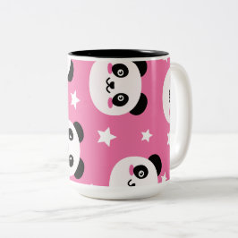 Caneca De Café Em Dois Tons Ilustração de Panda Arte