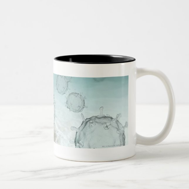 Caneca De Café Em Dois Tons Ilustração de pilhas da gripe aviária (Direita)