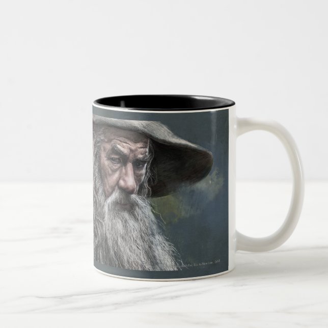 Caneca De Café Em Dois Tons Ilustração Gandalf (Direita)