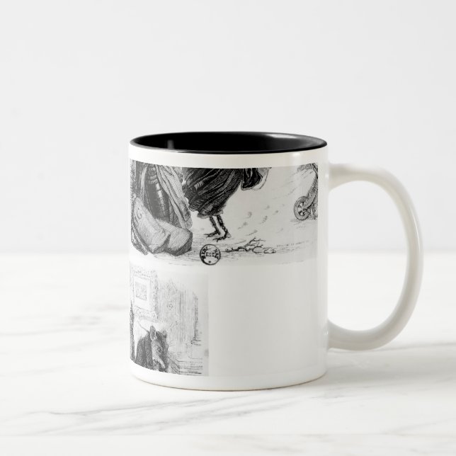 Caneca De Café Em Dois Tons Ilustração para 'o lobo e o Lambb (Direita)