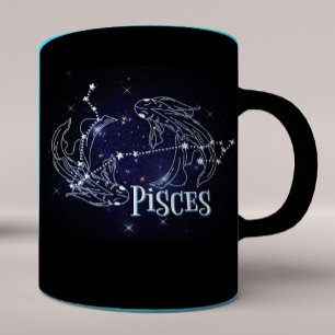 Caneca De Café Em Dois Tons Im A Peixes Zodiac.Trendy Peixes Zodiac Sinal Nota