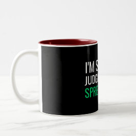 Caneca De Café Em Dois Tons I'm Silently Judging Your Spreadsheet
