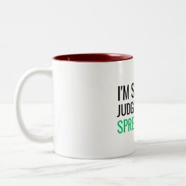 Caneca De Café Em Dois Tons I'm Silently Judging Your Spreadsheet