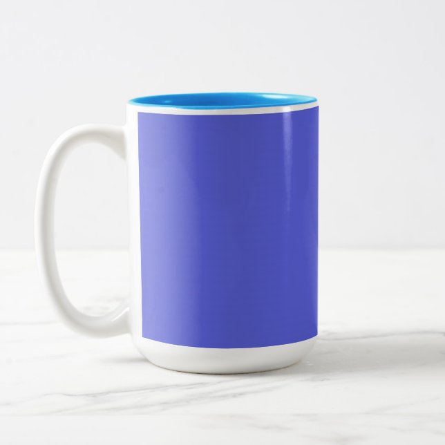 Caneca De Café Em Dois Tons imagem com cor azul (Esquerda)