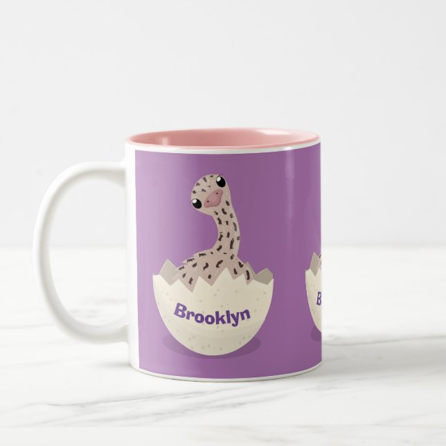 Caneca De Café Em Dois Tons Imagem de desenho animado de biberão (Esquerda)