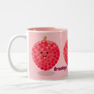 Caneca De Café Em Dois Tons Imagem de desenho animado de liso rosa-claro