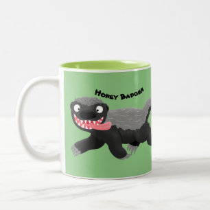Caneca De Café Em Dois Tons Imagem de desenhos animados famintos e engraçados