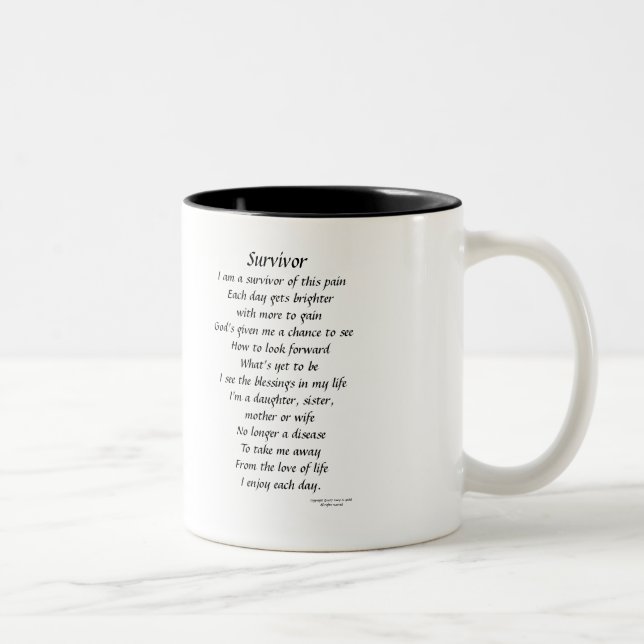 Caneca De Café Em Dois Tons Imagem do sobrevivente (Direita)