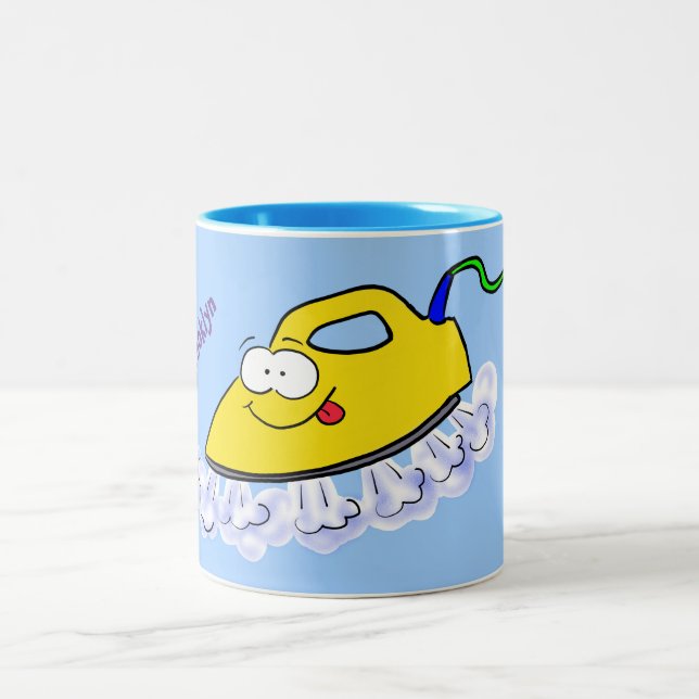 Caneca De Café Em Dois Tons Imagem engraçada da lavanderia de ferro (Centro)