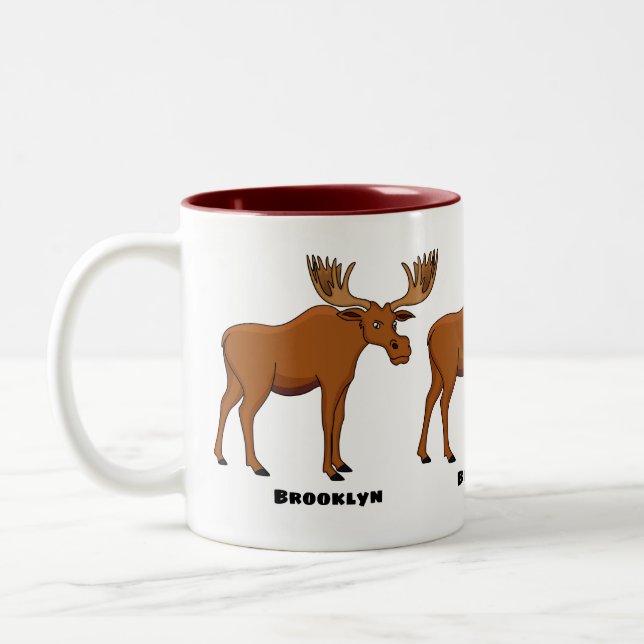 Caneca De Café Em Dois Tons Imagem engraçada de desenho animado (Esquerda)