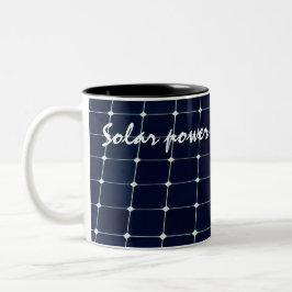 Caneca De Café Em Dois Tons Imagem engraçada de um painel de energia solar