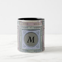 Imagem Estiletada Vintage Frame Damask Monogramed