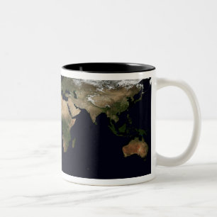 Caneca De Café Em Dois Tons Imagem global do nosso mundo