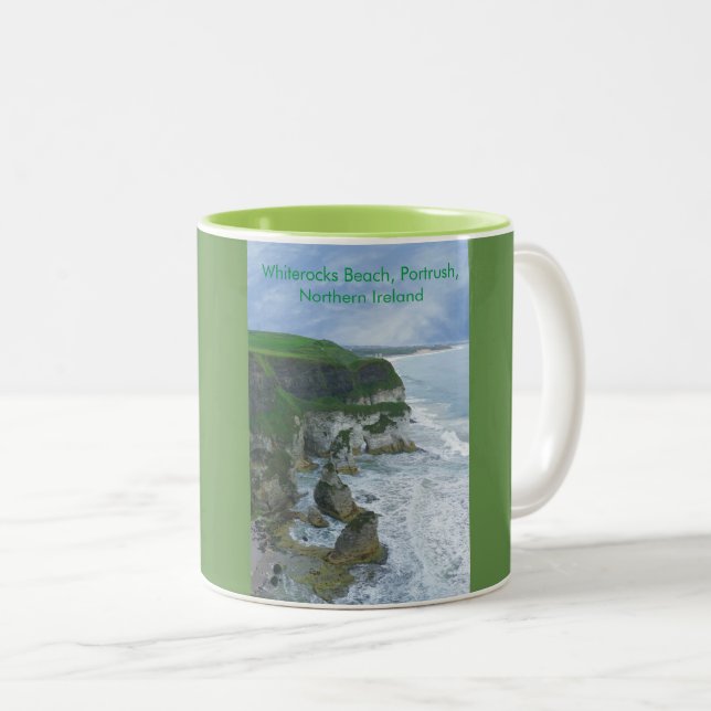 Caneca De Café Em Dois Tons Imagem irlandesa para a caneca de dois tons (Frente Esquerda)