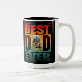 CANECA DE CAFÉ EM DOIS TONS IMAGEM PERSONALIZADA DO MELHOR PAI NUNCA